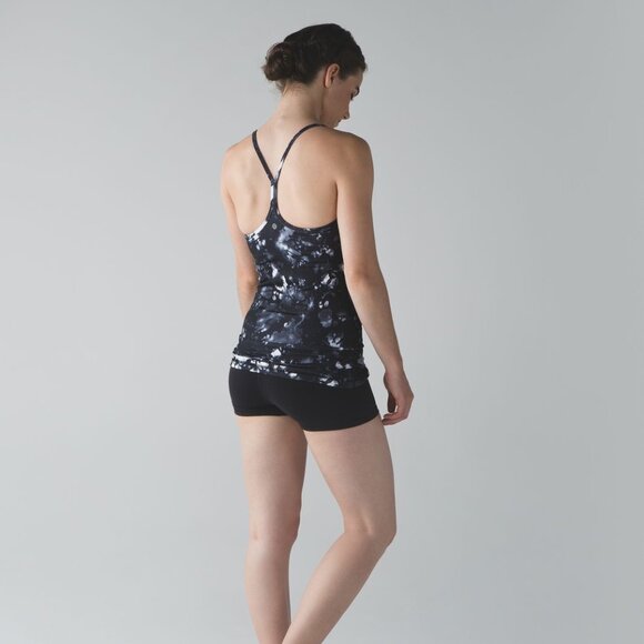 Lululemon Power Y Tank (Luon) Dusk Dye White Black Size 4 - Picture 11 of 11